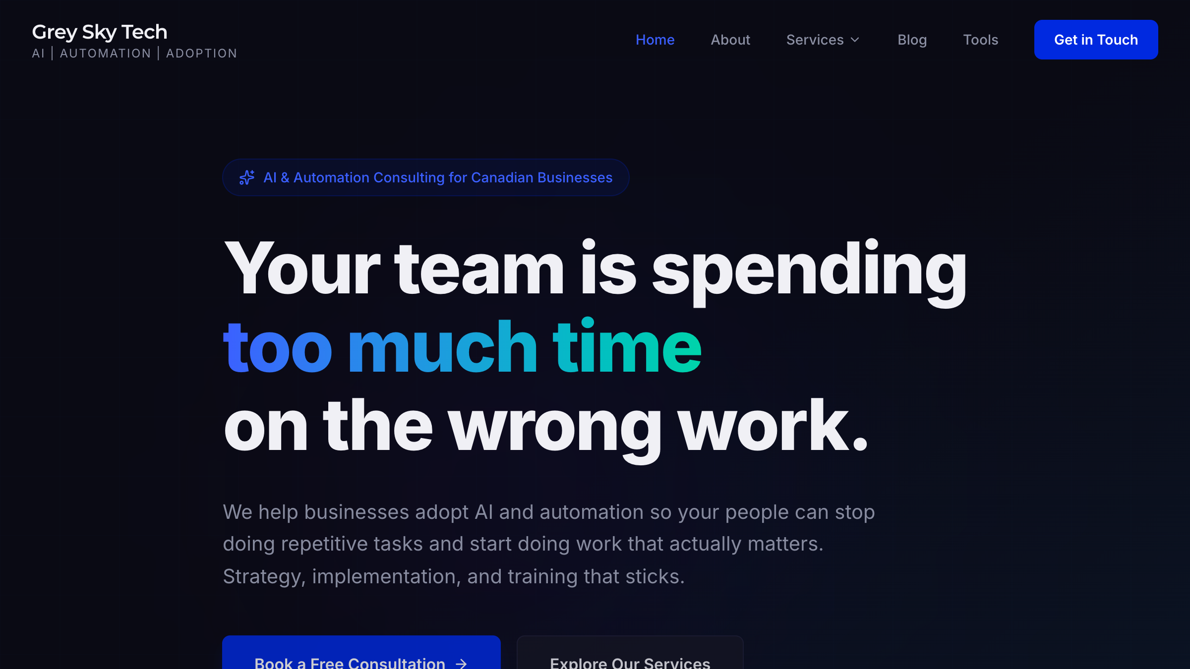 Grey Sky Tech upgraded website (gst.anrproductions.ca)